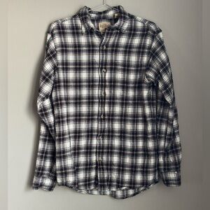Men's Redhead Casual Plaid Flannel Shirt Black/ White/ Orange Size-Small